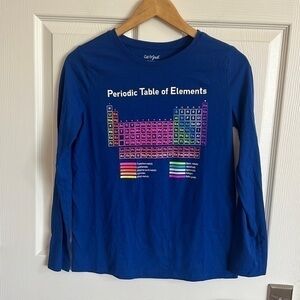 Periodic table of elements long sleeve shirt. Neon print.